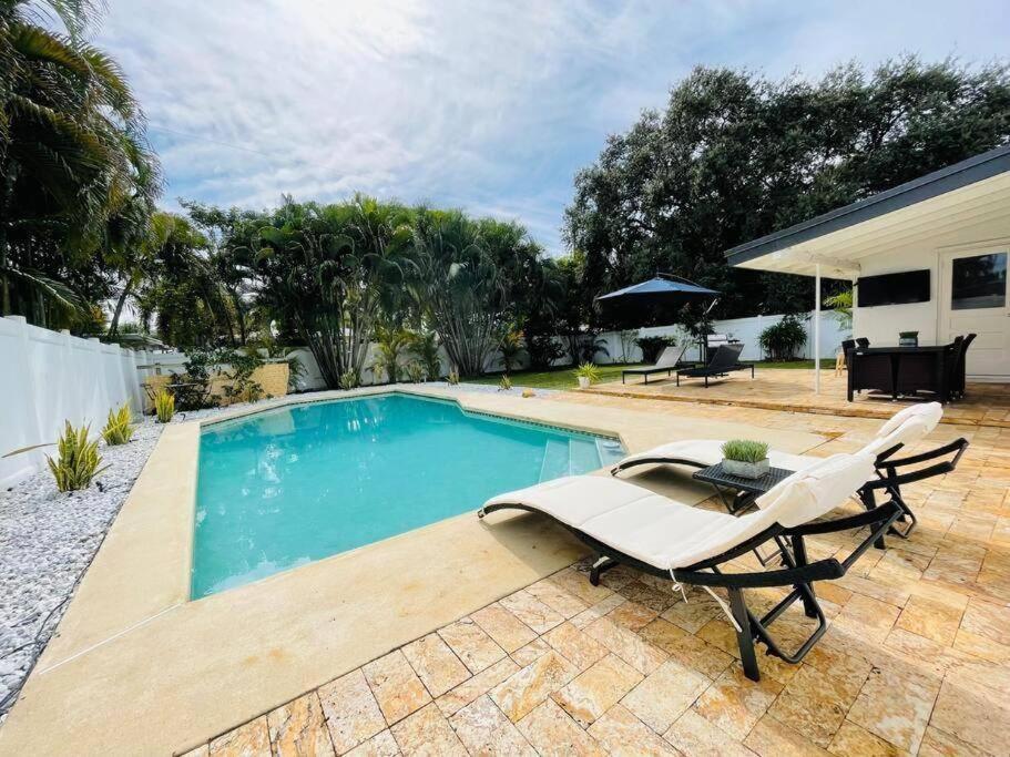 Villa Tropical Oasis House Private Pool Family Yard Fort Lauderdale Exterior foto